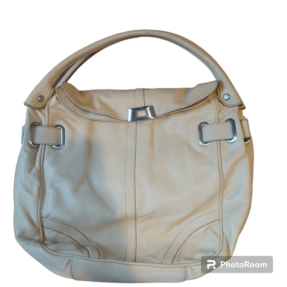 Francesco Biasia Handbags - Grancesco Biasia Sheep Leather Cream Slouchy Boho Shoulder Bag